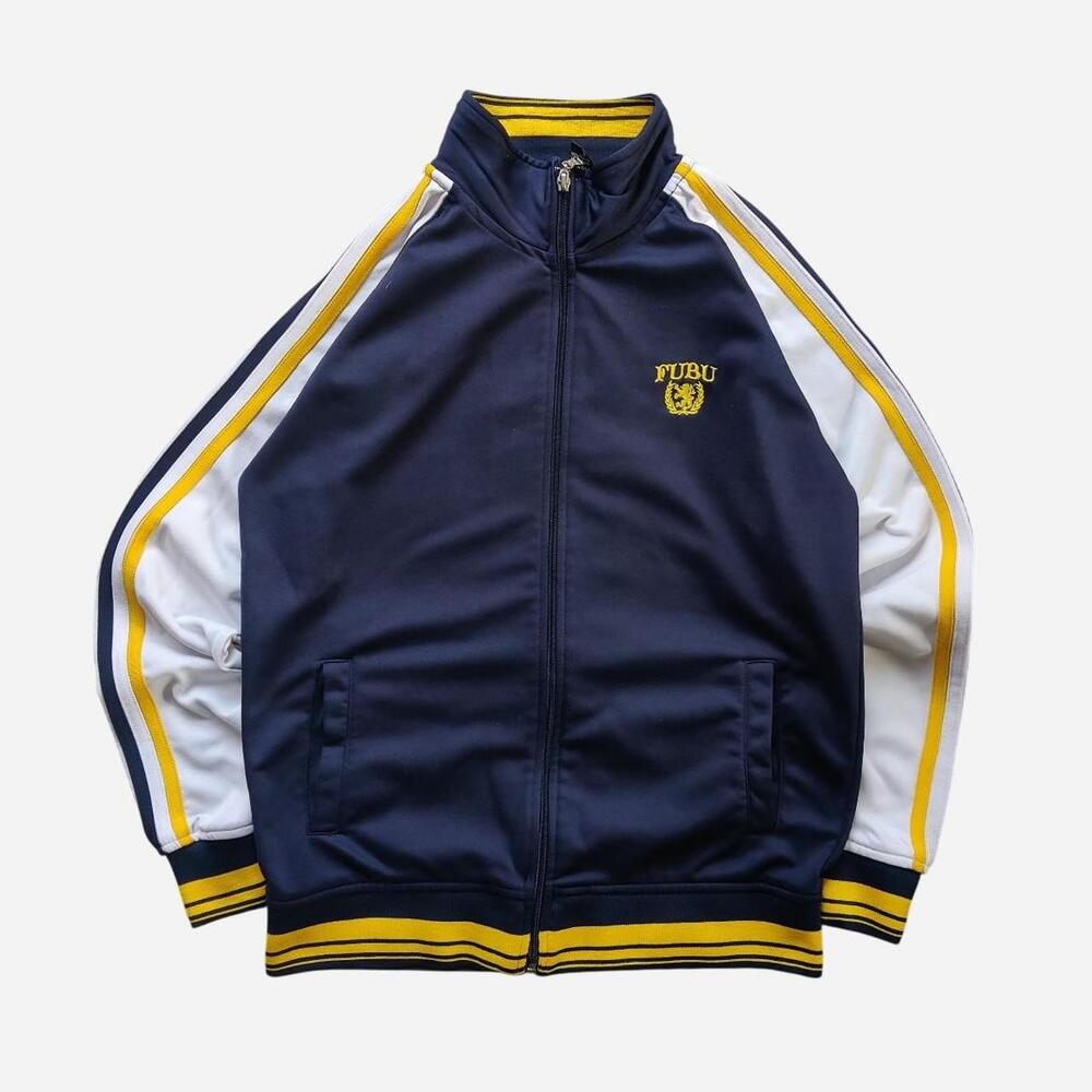 FUBU navy blue track jacket